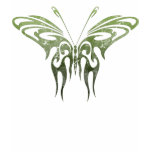 Green Tribal Butterfly Tattoo Tee Shirts