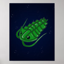 Green Trilobite Poster