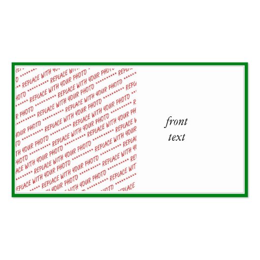 Green Trimmed Border Template Business Card Templates (front side)