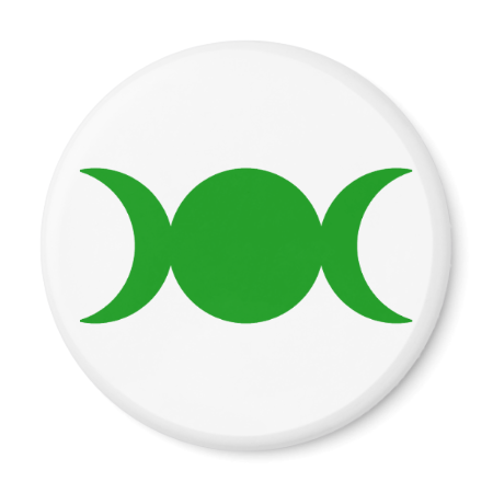 Green Triple Goddess Magnets