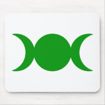 Green Triple Goddess mousepads