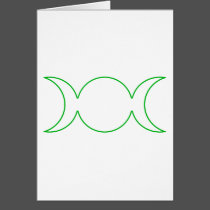 Green Triple Goddess Outline cards