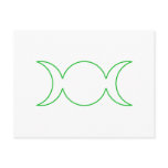 Green Triple Goddess Outline Post Cards