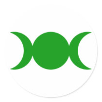 Green Triple Goddess stickers