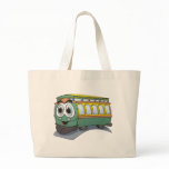 Green Trolley Cartoon Canvas Bags