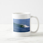Green tropical island surfing wave coffee mugs