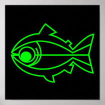 Green Trout Posters