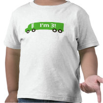 Green Truck: Third Birthday Tee t-shirts