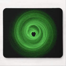 Green Tunnel Heart mousepad
