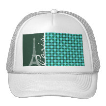 Green & Turquoise Eiffel Tower Hats