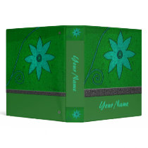 green turquoise flower binders by DonnaGrayson green turquoise flower binders