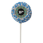 Green Turquoise Organge Plaids Chocolate Dipped Oreo Pop