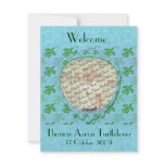 Green Turtle Baby Announcement Cards