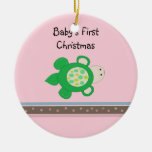 Green Turtle Baby's First Christmas Ornaments