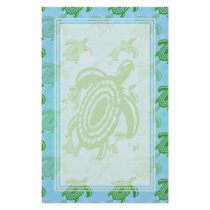 Green Turtle Blank Stationery