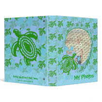Green Turtle Customizable 1" Photo Binder