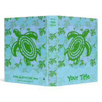 Green Turtle Customizable Art Binder