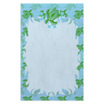 Green Turtle Flame Stationery