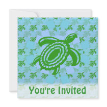 Green Turtle Invitations