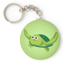 Green Turtle Keychain