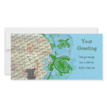 Green Turtles PhotoCard Template Customized Photo Card