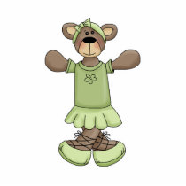 Green Tutu Ballet Bear photo sculptures by cutespot Green Tutu Ballet Bear photo sculptures