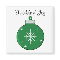 Green Twinkle n' Joy - magnet by seashell2 Green Twinkle n' Joy - magnet