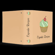 Green Two Tone Cupcake Recipe Binder binders