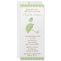 Green Umbrella Baby Shower Invitations invitation