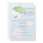 Green Umbrella Bridal Shower Invitation