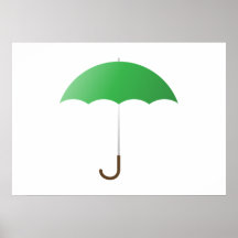 Green Umbrella Poster