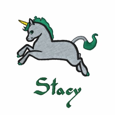 Green Unicorn Embroidered Shirt by Customizables
