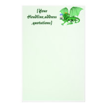 Green Universe Dragon stationery_vertical.v2., ...