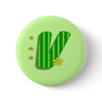 Green V Monogram buttons