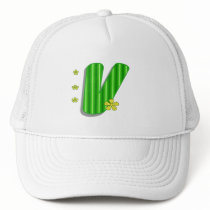Green V Monogram hats