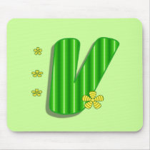 Green V Monogram mousepads