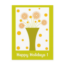 Green vase Happy Holidays ! - Postcard by cycreation Green vase Happy Holidays ! - Postcard