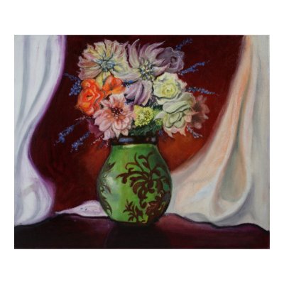 GREEN VASE POSTER by colormeblack4