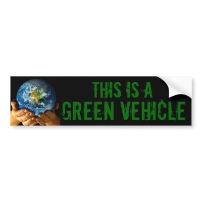GREEN VEHICLE BUMPER STICKERS by Atoyot1031