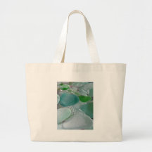 Green Vibrations Green Sea Glass Canvas Bag