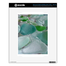 Green Vibrations Green Sea Glass Decal For NOOK