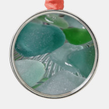 Green Vibrations Green Sea Glass Ornament