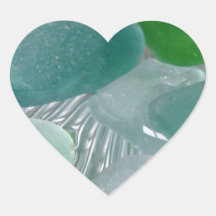 Green Vibrations Green Sea Glass Stickers
