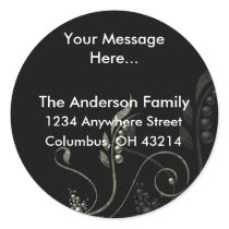 Green Vine Decorative D6 Return Address Labels stickers by mrssocolov2 Green Vine Decorative D6 Return Address Labels stickers