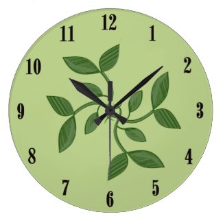 Green Vines Decorative Wall Clock