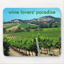 green vineyard photograph mousepad