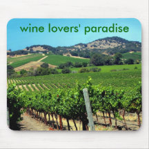 green vineyard photograph mousepad