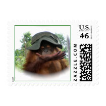 Green Vintage Hat postage by Rebecca_Reeder Green Vintage Hat postage