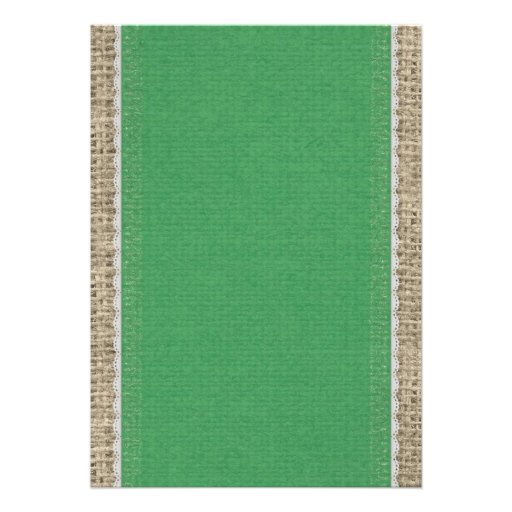Green Vintage Lace Bridal Shower Invitations