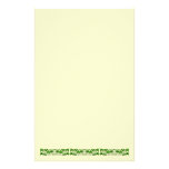 Green Vintage Leaf Border Stationery